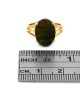 Oval Ammolite Ring in Yellow Gold
